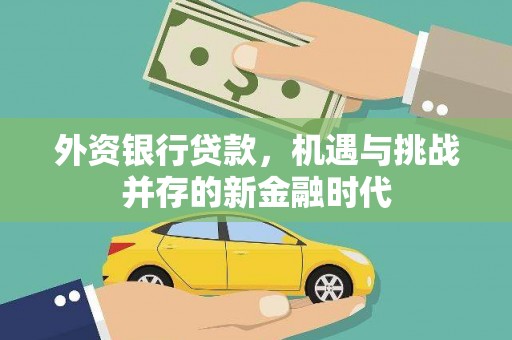 合山外资银行贷款，机遇与挑战并存的新金融时代