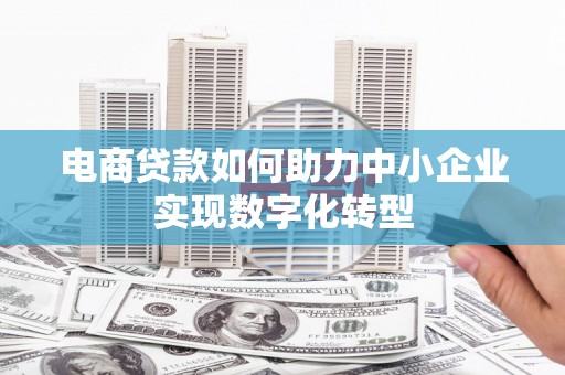 合山电商贷款如何助力中小企业实现数字化转型