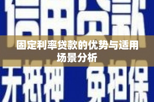 合山固定利率贷款的优势与适用场景分析