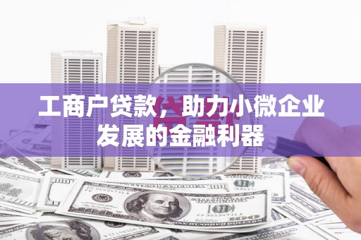 合山工商户贷款，助力小微企业发展的金融利器