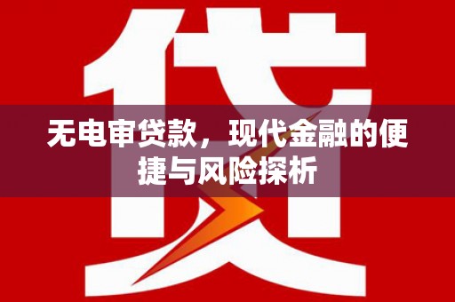 合山无电审贷款，现代金融的便捷与风险探析