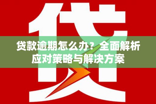 合山贷款逾期怎么办？全面解析应对策略与解决方案