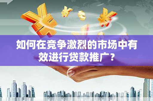 合山如何在竞争激烈的市场中有效进行贷款推广？
