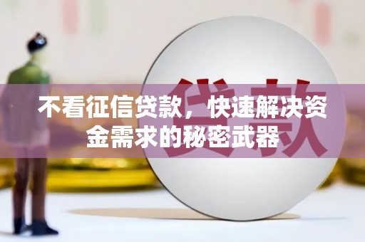 合山不看征信贷款，快速解决资金需求的秘密武器