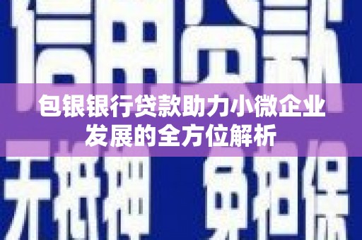 合山包银银行贷款助力小微企业发展的全方位解析