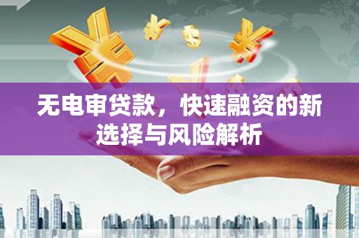 合山无电审贷款，快速融资的新选择与风险解析