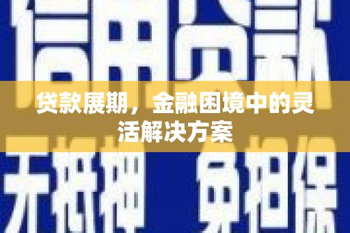 合山贷款展期，金融困境中的灵活解决方案
