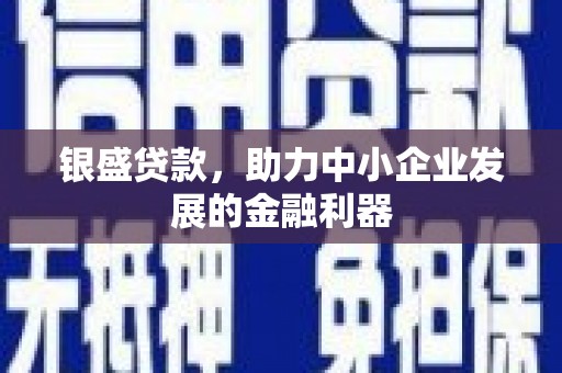 合山银盛贷款，助力中小企业发展的金融利器