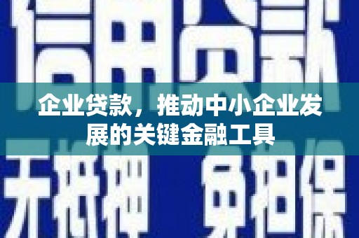 合山企业贷款，推动中小企业发展的关键金融工具