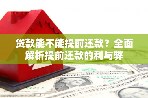 合山贷款能不能提前还款？全面解析提前还款的利与弊