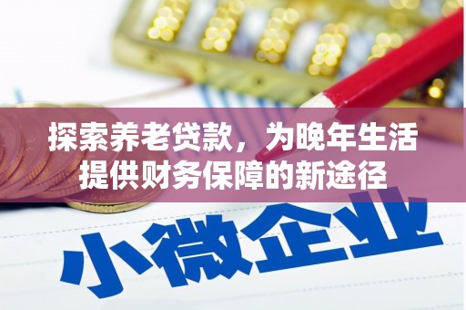 合山探索养老贷款，为晚年生活提供财务保障的新途径