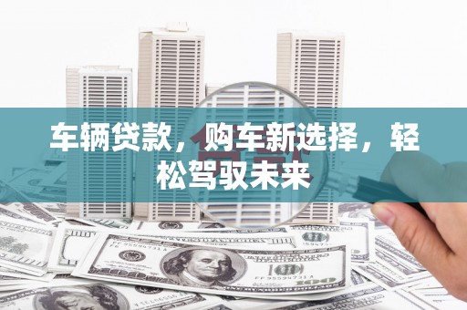 合山车辆贷款，购车新选择，轻松驾驭未来
