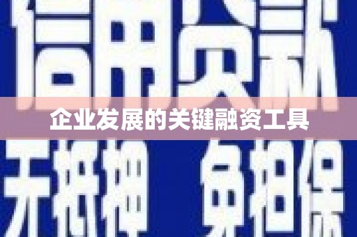 合山企业发展的关键融资工具