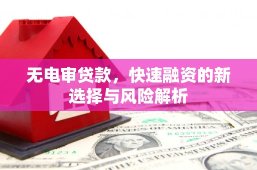 合山无电审贷款，快速融资的新选择与风险解析