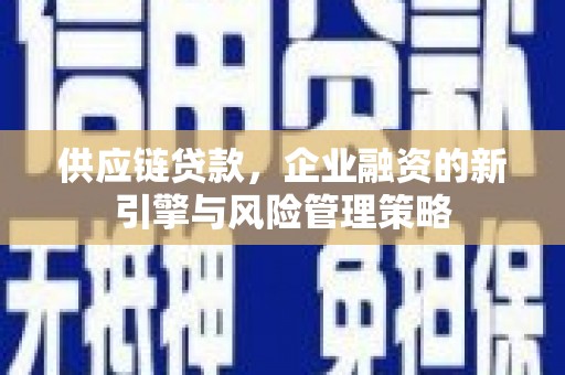 合山供应链贷款，企业融资的新引擎与风险管理策略