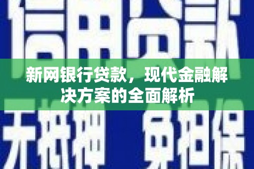 合山新网银行贷款，现代金融解决方案的全面解析