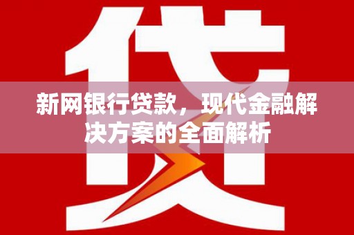 合山新网银行贷款，现代金融解决方案的全面解析