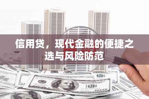 合山信用贷，现代金融的便捷之选与风险防范