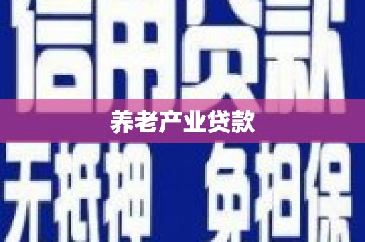 合山养老产业贷款