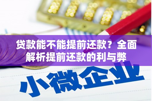 合山贷款能不能提前还款？全面解析提前还款的利与弊