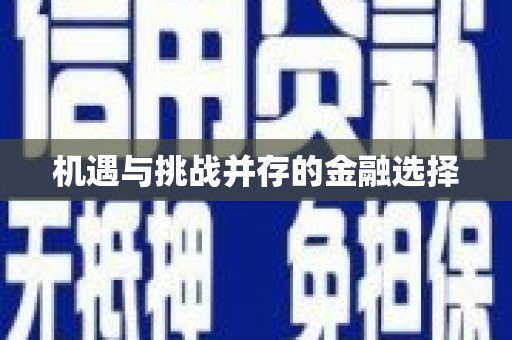 合山机遇与挑战并存的金融选择