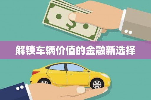 合山解锁车辆价值的金融新选择